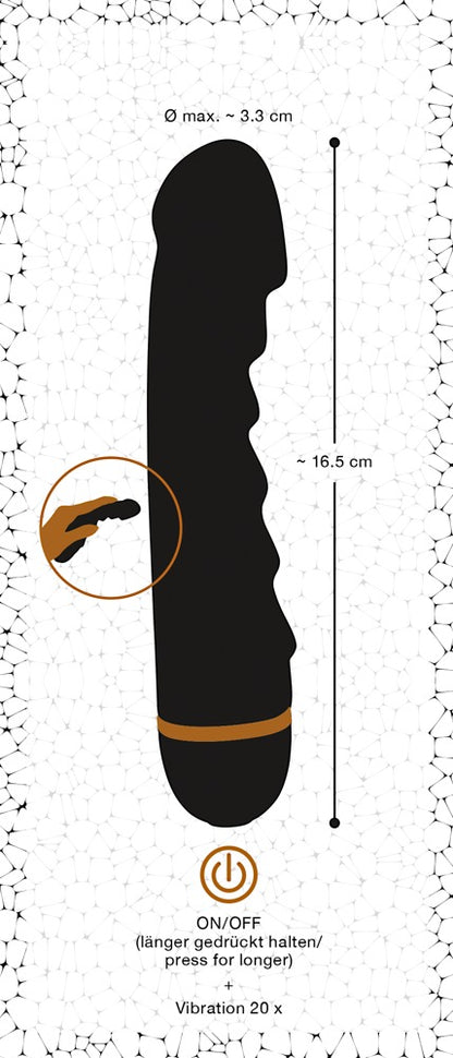 Verpackung des You2Toys Bendy Ripple Vibrators in schwarzem Design
