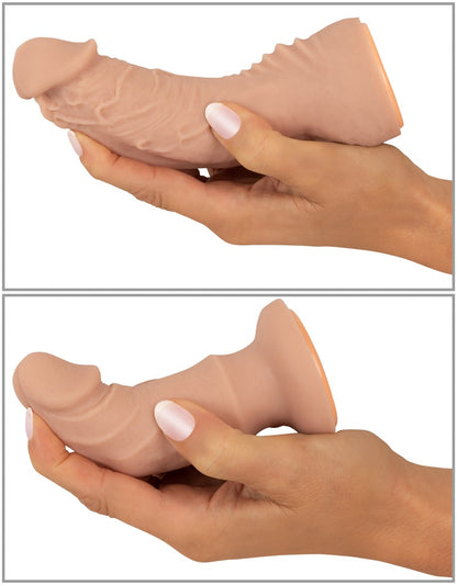 Softes Silikonmaterial eines Dildos in Detailansicht