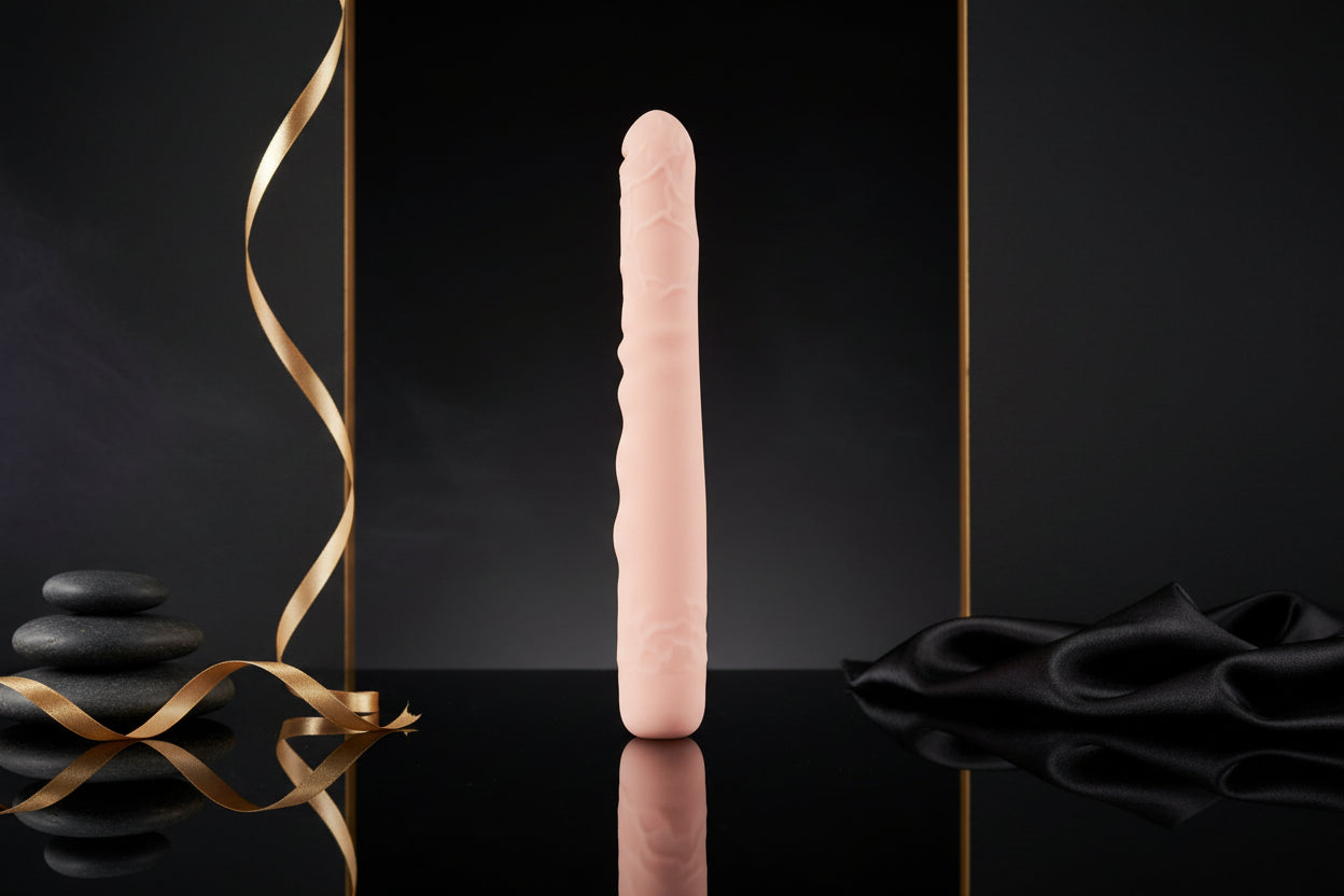 You2Toys Double Dong Doppeldildo Silikon gerade Form Gesamtansicht