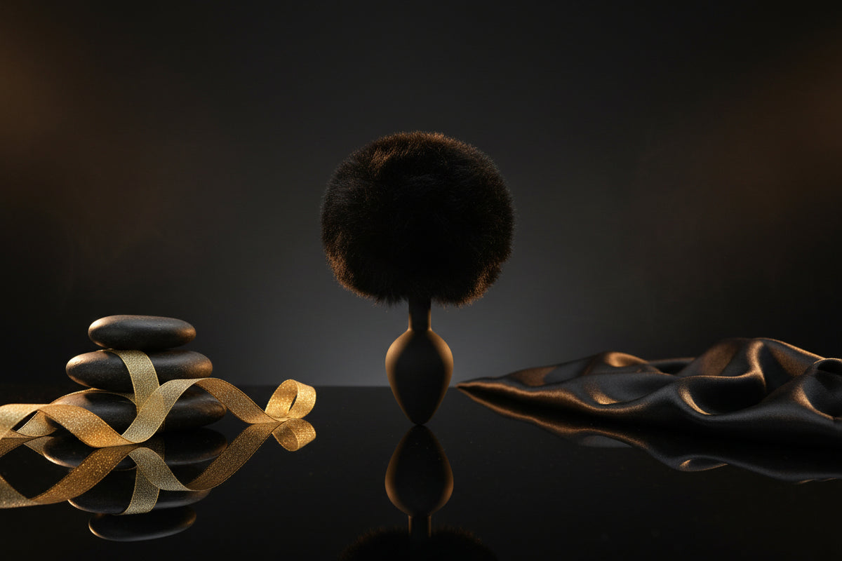 Fluffy Tail Analplug aus Silikon mit fluffigem Puschel
