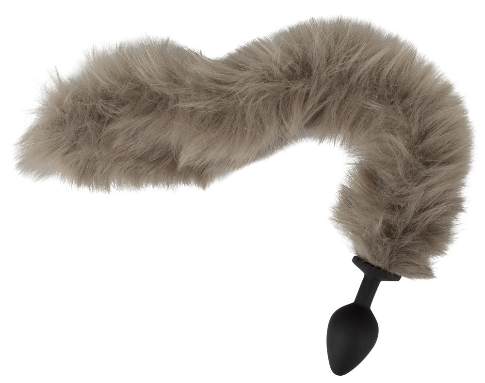 You2Toys Fluffy Tail Analplug mit gebogenem Schweif aus Kunstfell