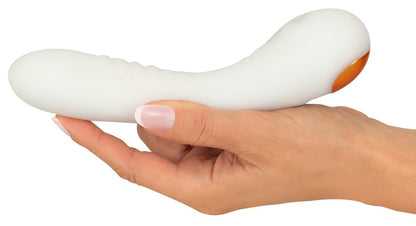 You2Toys Glow G-Spot Vibrator in der Hand gehalten Anwendungsszene