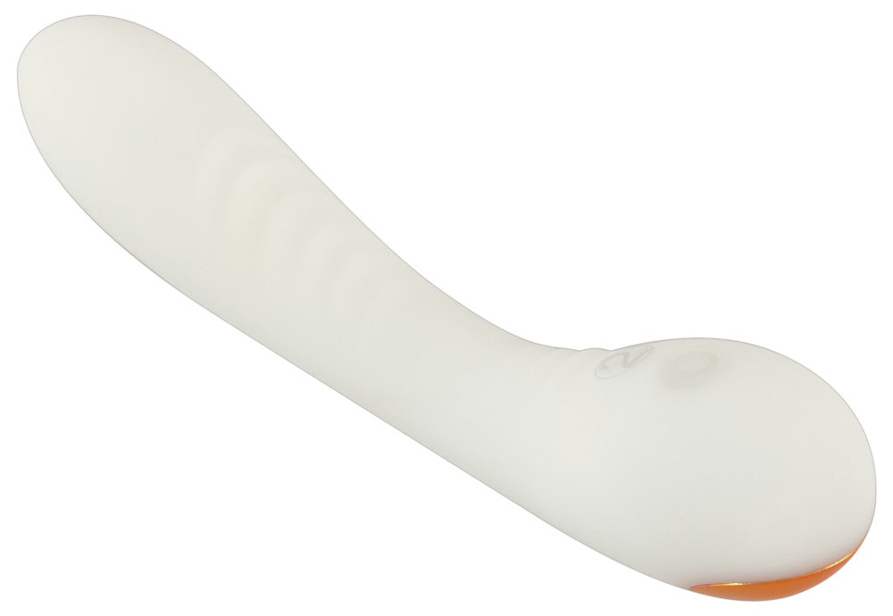 Detailansicht der gebogenen Form des Glow in the dark G-Spot Vibrators