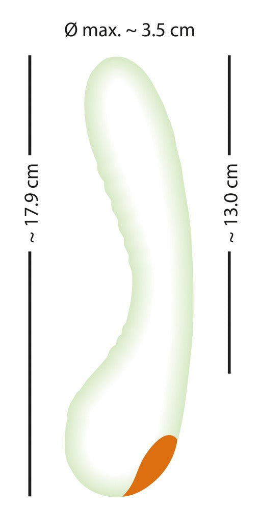 Verpackungsrückseite des You2Toys Glow G-Spot Vibrators mit Produktinformationen
