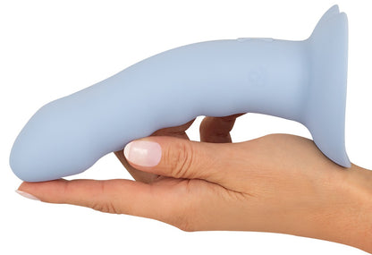 You2Toys Heart Guy Blue Vibrator in der Hand Anwendung