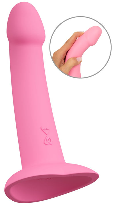 You2Toys Heart Guy Pink Vibrator mit herzförmigem Saugfuß Gesamtansicht