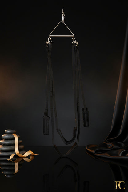 You2Toys Love Swing Liebesschaukel mit gepolsterten Gurten in Schwarz Produktansicht
