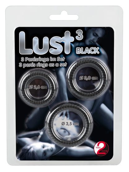 Verpackung des You2Toys Lust 3 Penisringe Sets