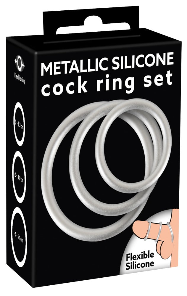 Verpackung des You2Toys Metallic Silikon Penisring Sets