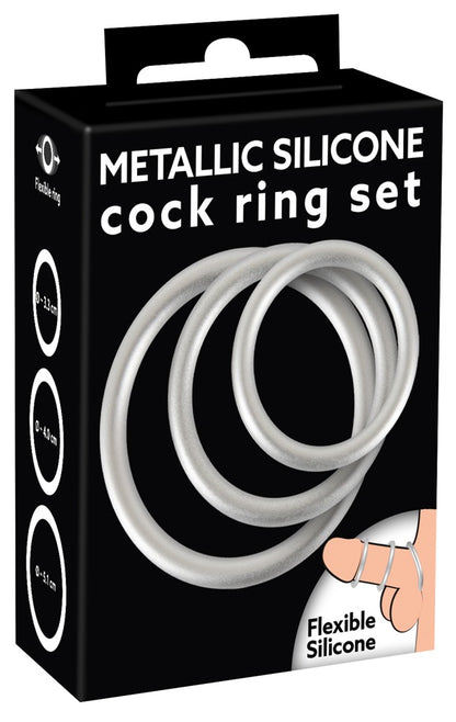 Verpackung des You2Toys Metallic Silikon Penisring Sets