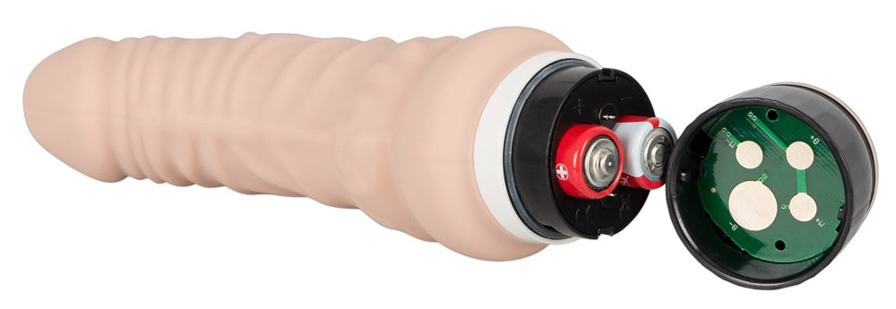 You2Toys Nature Vibe Vibrator mit geöffnetem Batteriefach und Bedienelement