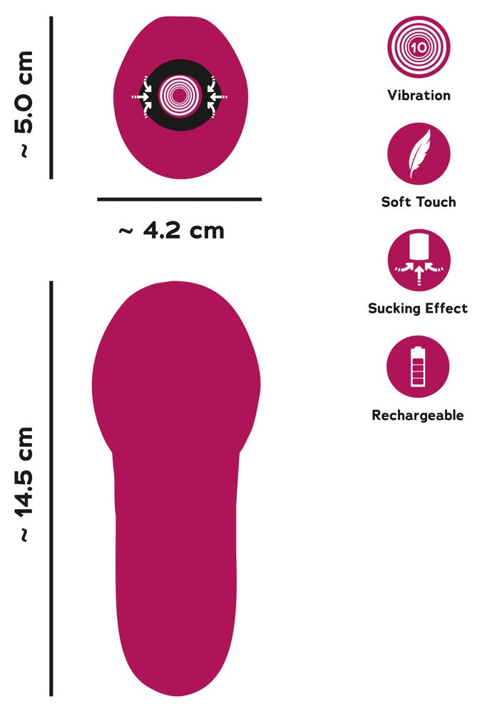 Produktübersicht des You2Toys Oral Fun Vibrators mit Funktionen