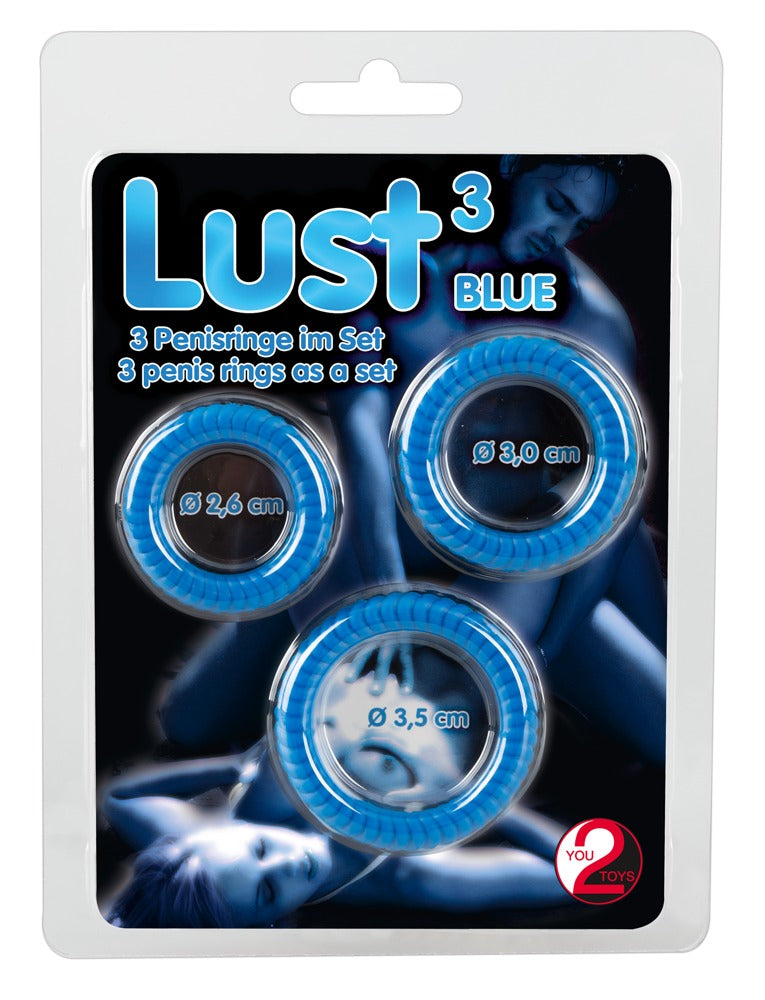 Verpackung des blauen You2Toys Penisringe Sets