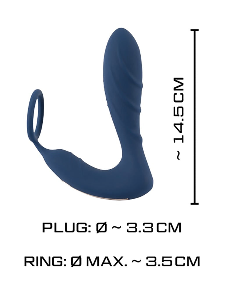 Maße und Größe des You2Toys Prostata Plugs mit Penisring