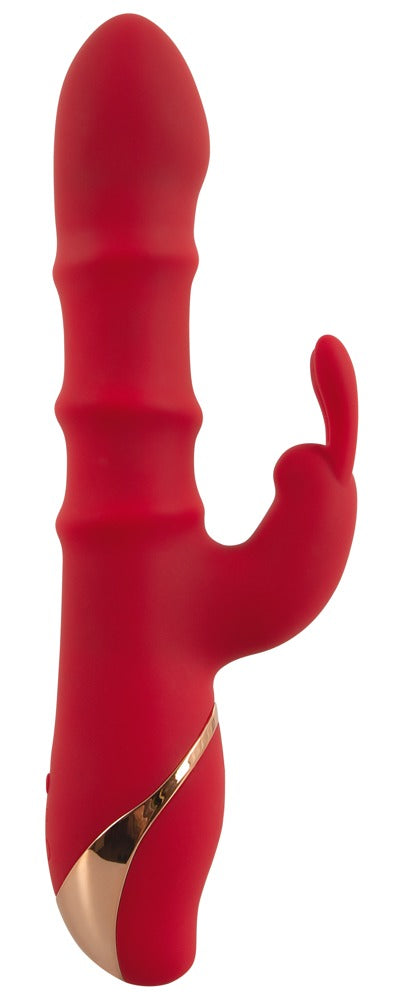 Detailansicht des You2Toys Rabbit Vibrators mit beweglichen Massageringen