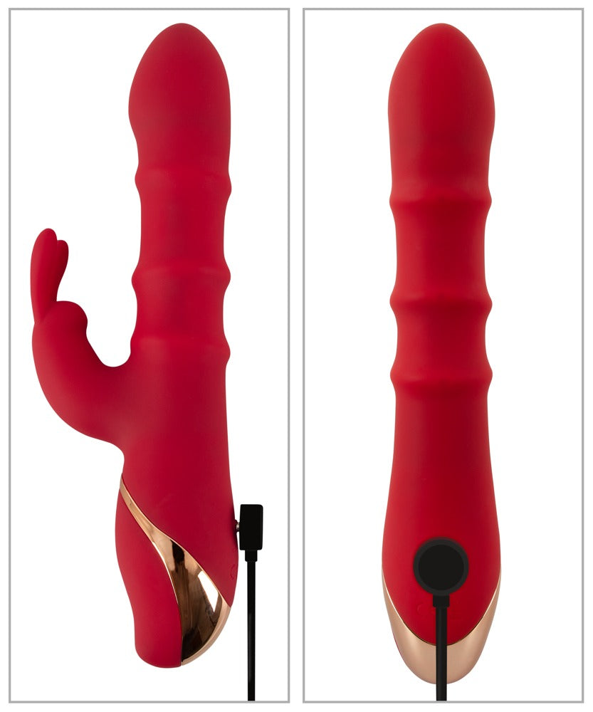 You2Toys Rabbit Vibrator mit 3 Moving Rings in Doppelansicht
