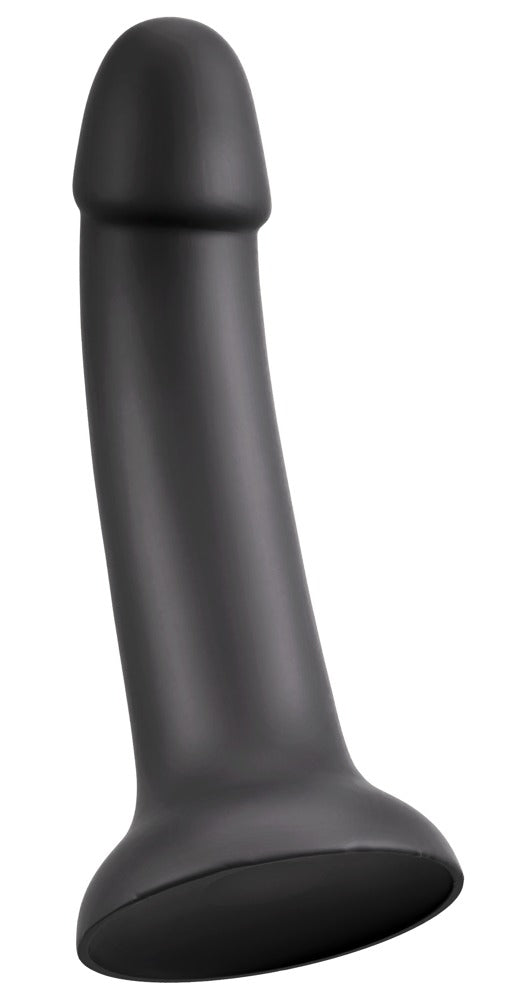Schwarzer Silikon Dildo mit glatter Form und fester Struktur