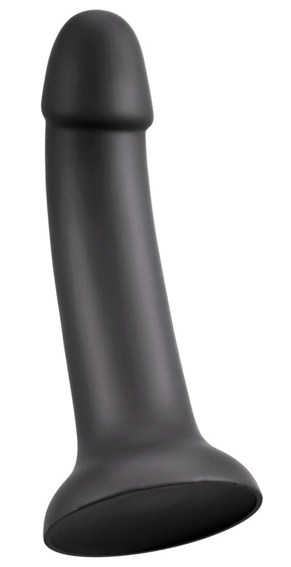 Schwarzer Silikon Dildo mit glatter Form und fester Struktur