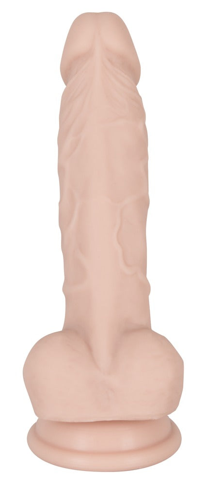 Flexibler Dildo aus Silikon mit Saugfuß Seitenansicht