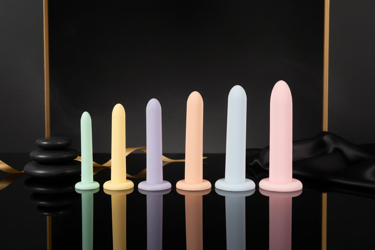 You2Toys Six in a Row Dildo Set in Pastellfarben Übersicht aller Größen