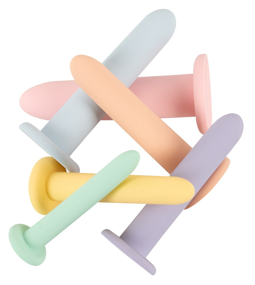 You2Toys Six in a Row Dildos in farbiger Anordnung dargestellt