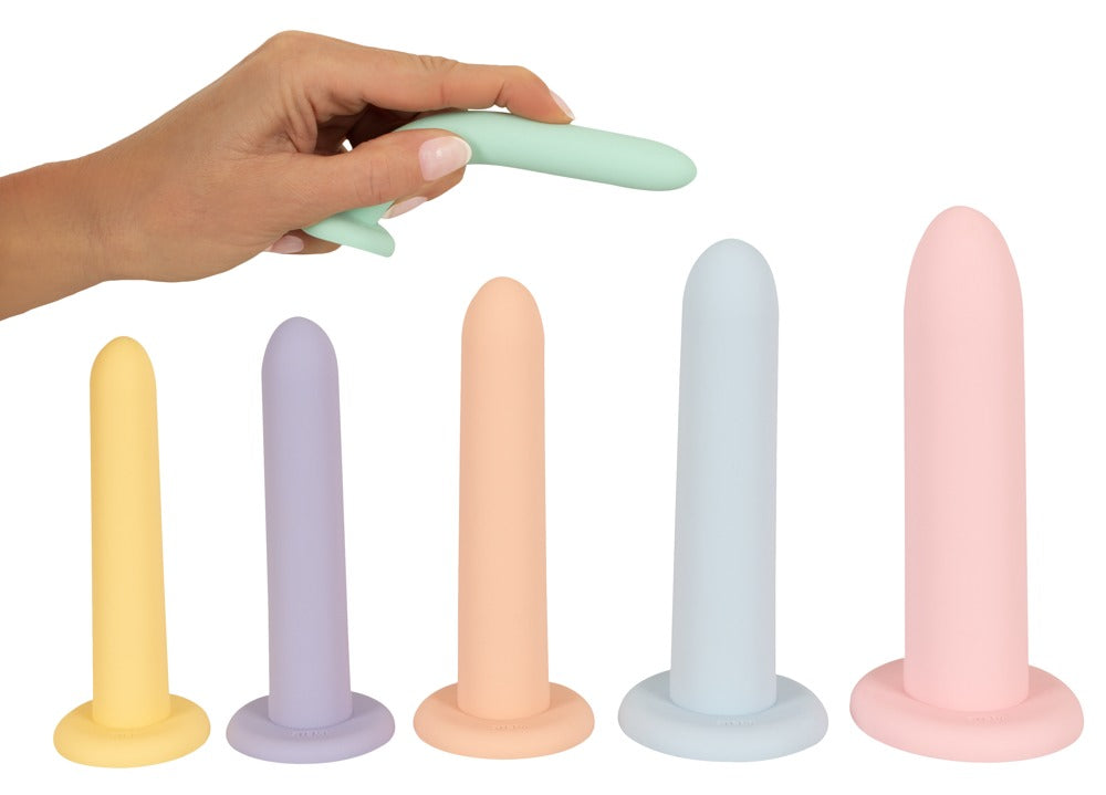 Detailansicht der You2Toys Six in a Row Dildos in Pastellfarben