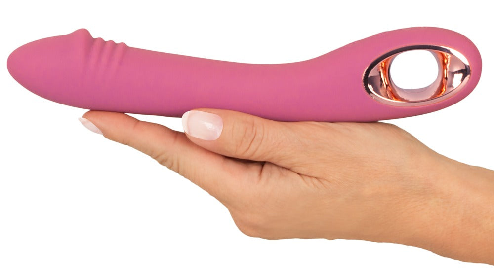 You2Toys Slim G-Spot Rose Vibrator Anwendung mit praktischem Ringgriff