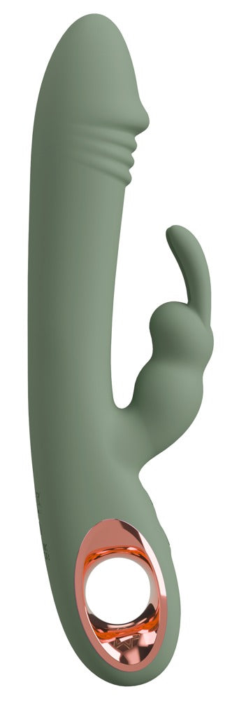 You2Toys Slim Rabbit Olive Dualvibrator Seitenansicht flexibles Design