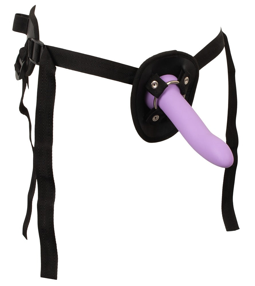 Strap-on Set seitliche Anwendung mit eingesetztem Dildo