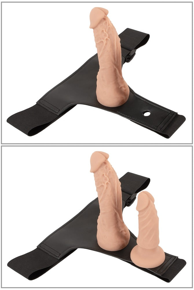 Verschiedene Trage- und Anwendungspositionen des Strap-on Sets