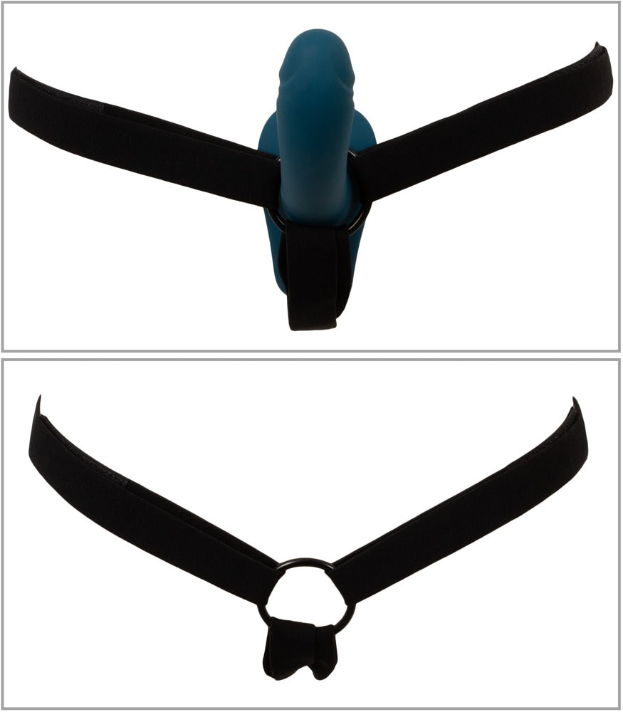 Strap-on Set mit Harness und Vibrator in Frontansicht