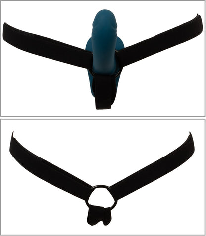Strap-on Set mit Harness und Vibrator in Frontansicht