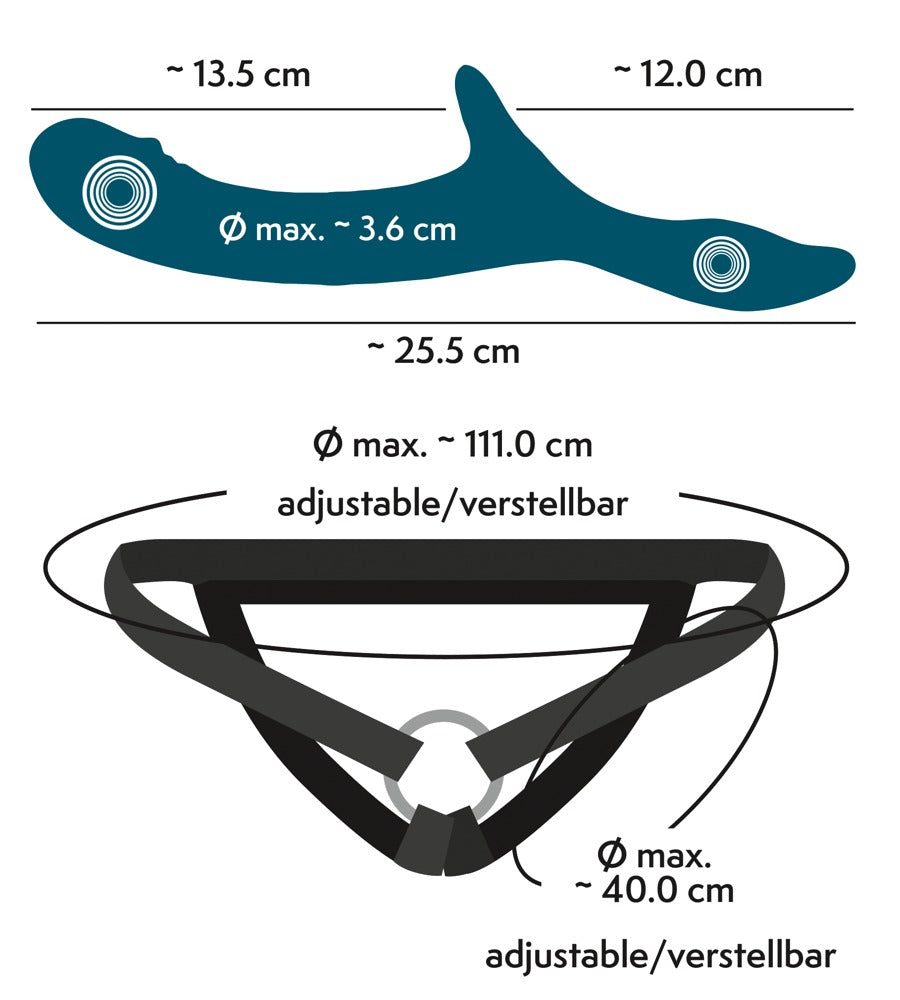 Maßangaben und Passform des Strap-on Sets