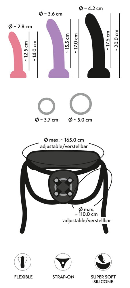 Verpackung des You2Toys Strap-on Sets mit Zubehör