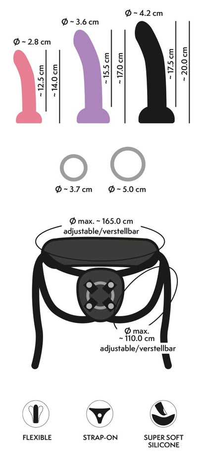 Verpackung des You2Toys Strap-on Sets mit Zubehör