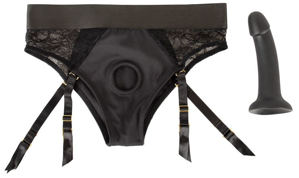 Strap-on Slip Front mit elastischem Haltering Detail
