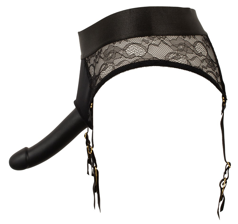 Strap-on Slip mit Spitze und verstellbaren Straps seitliche Ansicht