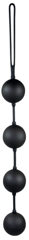 You2Toys Velvet Balls 4er Liebeskugeln in aufrechter Ansicht mit Rückholbändchen