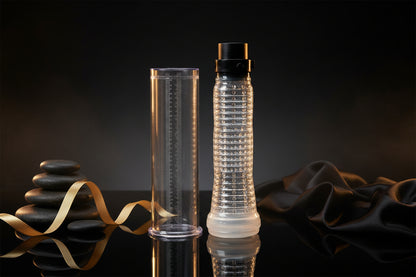 You2Toys Vibrating Multi Pump Masturbator Detailansicht transparenter Zylinder